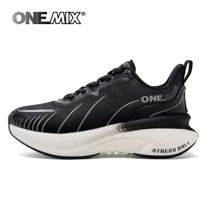 ONEMIX blanc chaussures de course sur route pour hommes coussin d'air chaussures de Sport en plein A