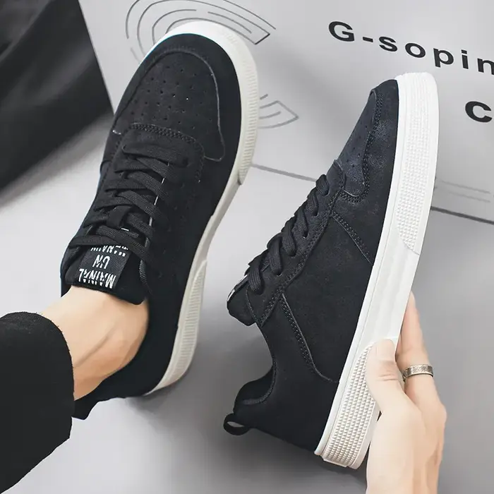 Baskets basses vertes pour hommes