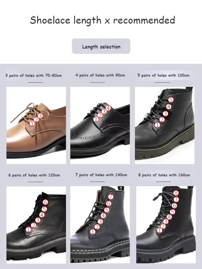 1 paire de lacets en coton ciré rond Oxford lacets de chaussures bottes lacets en cuir imperméable l