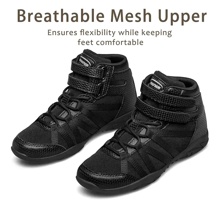 BAXINIER Chaussures de cheerleading montantes noires pour filles