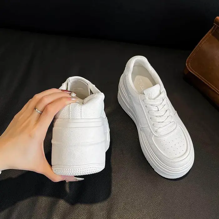 Baskets plates décontractées pour femmes avec semelle épaisse de 10 cm