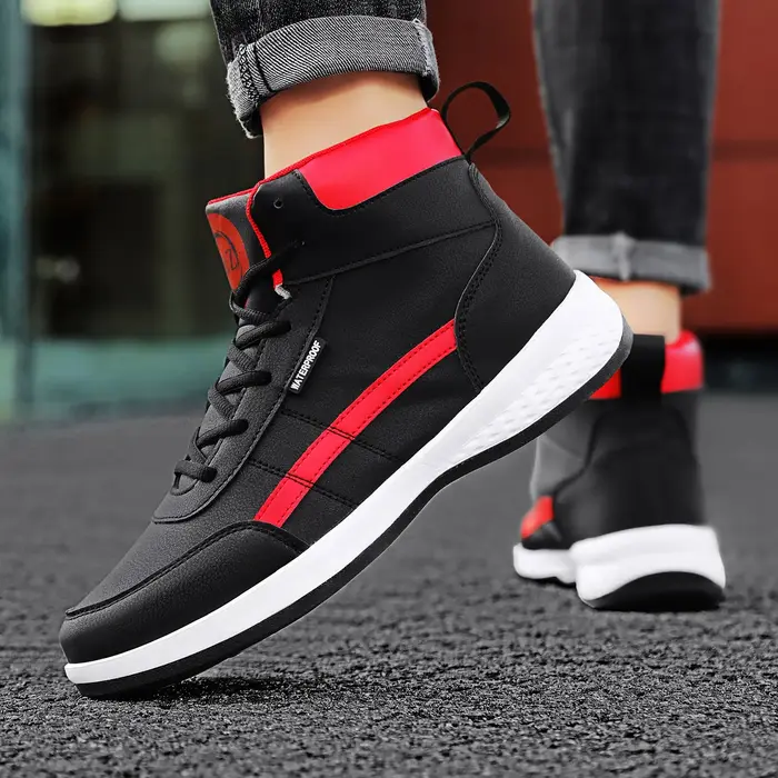 Baskets en cuir PU pour hommes