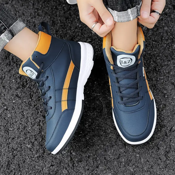 Baskets en cuir PU pour hommes