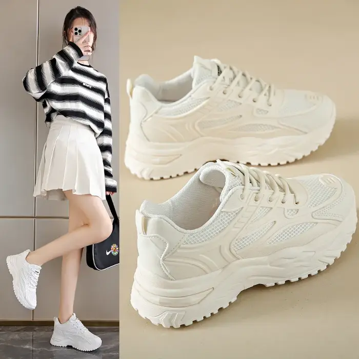 Nouvelles baskets en cuir épaisses pour femmes
