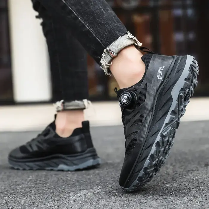 Chaussures de sport décontractées confortables avec bouton rotatif