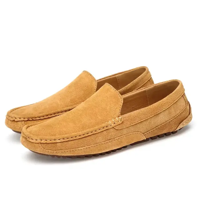 Mocassins en cuir suédé pour hommes
