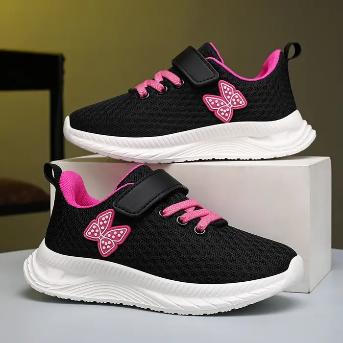 Chaussures de course de sport pour filles avec Velcro