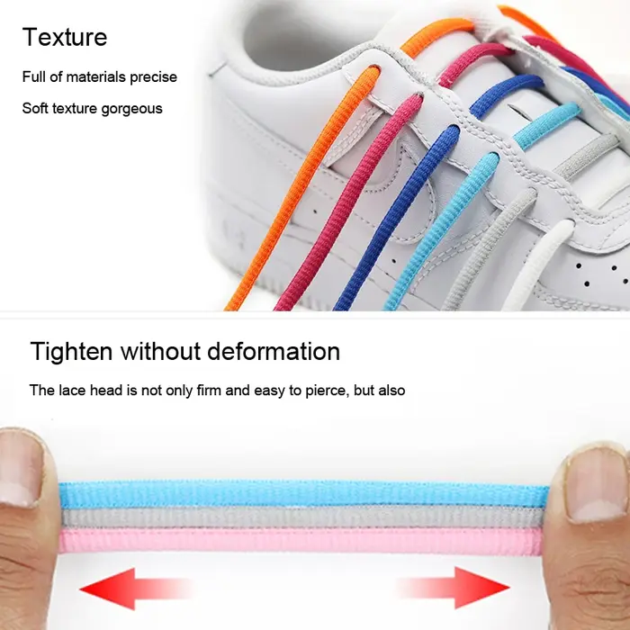 Baskets ovales lacets de chaussures demi-cercle