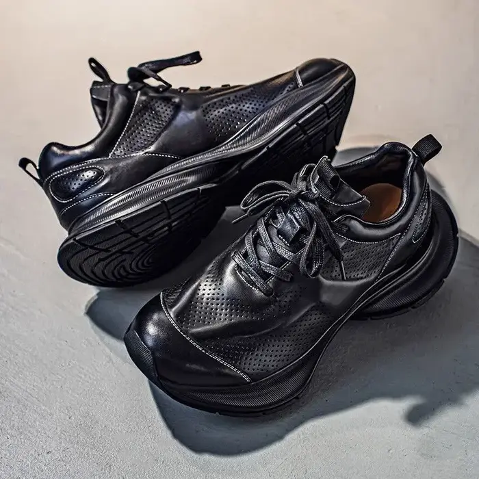 Chaussures en cuir décontractées pour hommes de style britannique