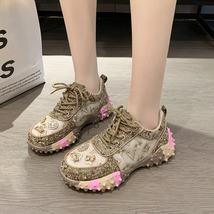 Baskets de tennis décontractées pour femmes, chaussures à bas optiques en biscuits, chaussures de ma