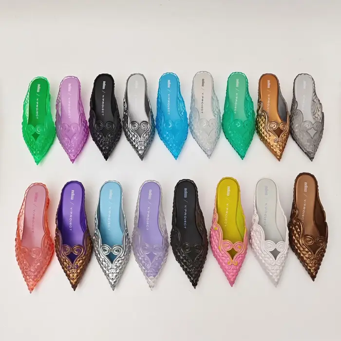 Femmes sandales 2025 printemps Melissa femme Slingback chaussures mode dames talons hauts élégant Med talon bout pointu sans lacet sandale