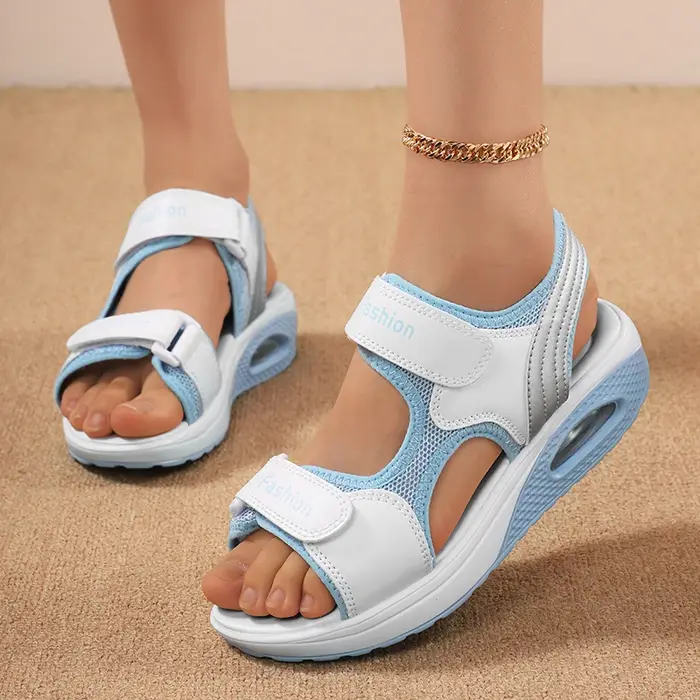 Coussin d'air sandales de sport femmes 2025 été nouveau respirant absorption des chocs mode chaussures de plage vêtements chauds léger décontracté