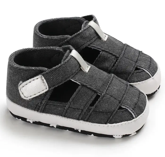 Chaussures en toile coordonnantes à semelle souple pour bébé garçon et fille