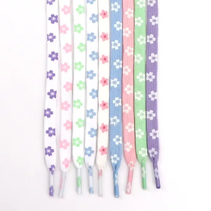 Sakura lacets plats petites marguerites lacets de chaussures lacets de chaussures en toile haut de g