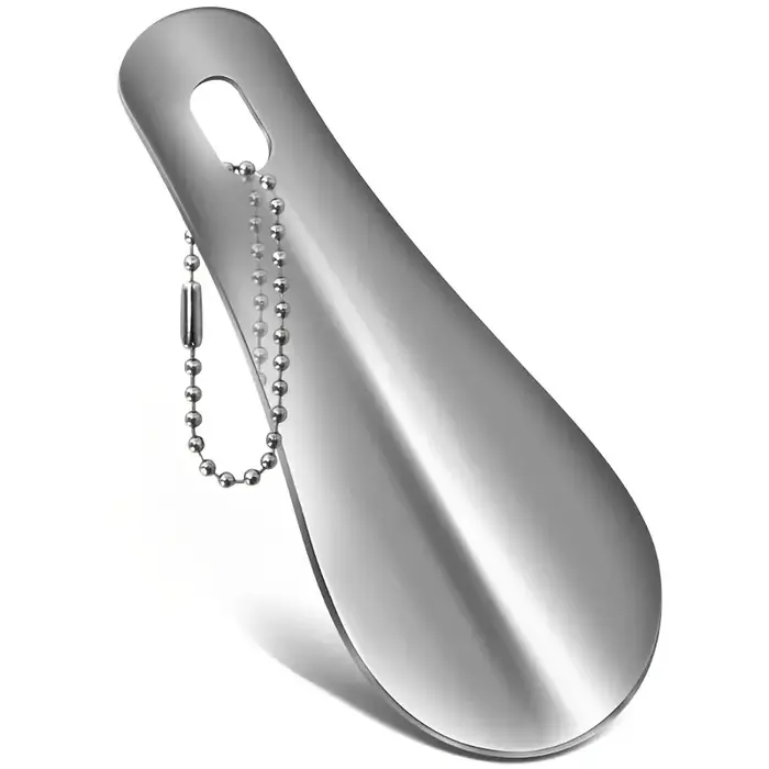 Mini chausse-pied en acier inoxydable, design portable et ergonomique, facile à mettre et à enlever,