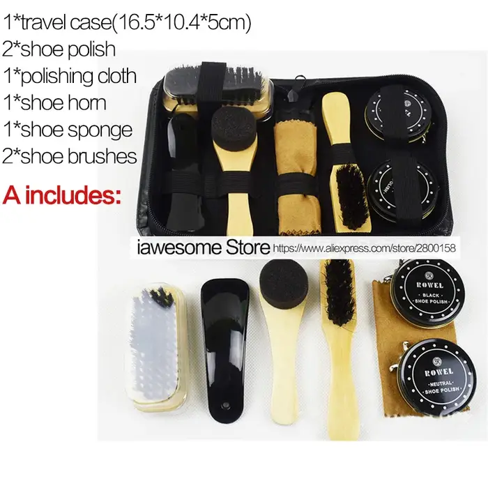 Kit d'entretien professionnel pour chaussures, Portable pour bottes, baskets, ensemble de nettoyage,