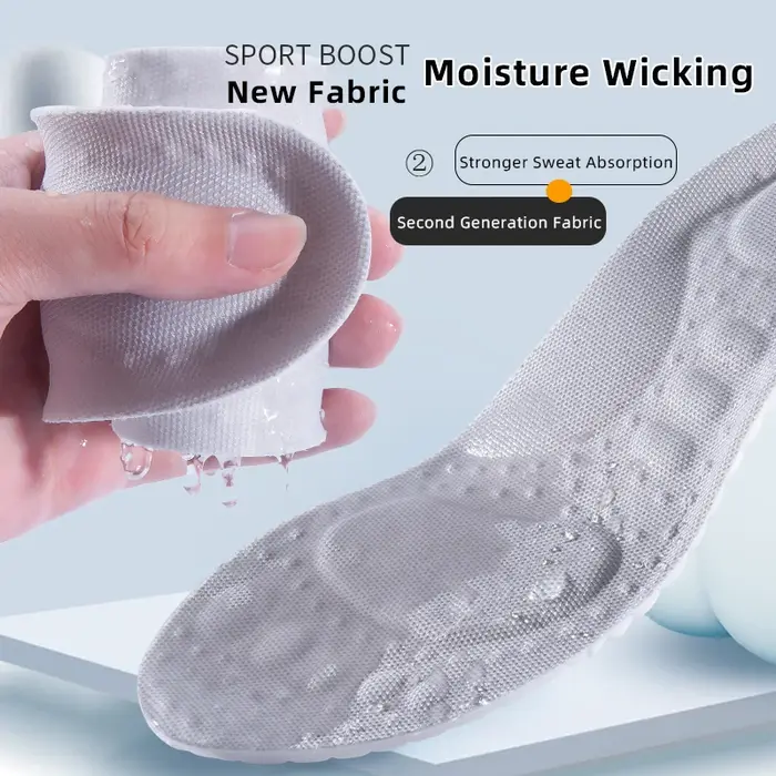 Semelles intérieures de Sport complètes pour les pieds, semelle à coussin d'air en PU, souples et respirantes, Absorption des chocs, chaussures de course, semelle intérieure de soutien de la voûte pla
