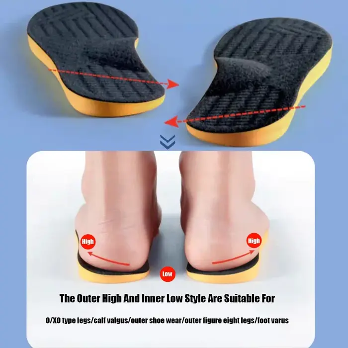 Semelles Orth4WD pour Pieds Plats, O/X-Leg, Support de Voûte Plantaire, pour Fasciite Plantaire, Cou