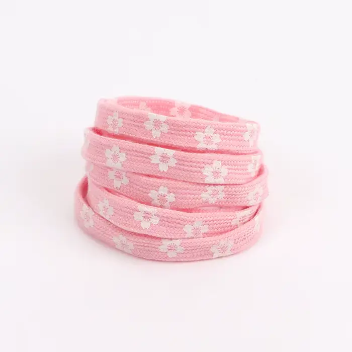 Sakura lacets plats petites marguerites lacets de chaussures lacets de chaussures en toile haut de g