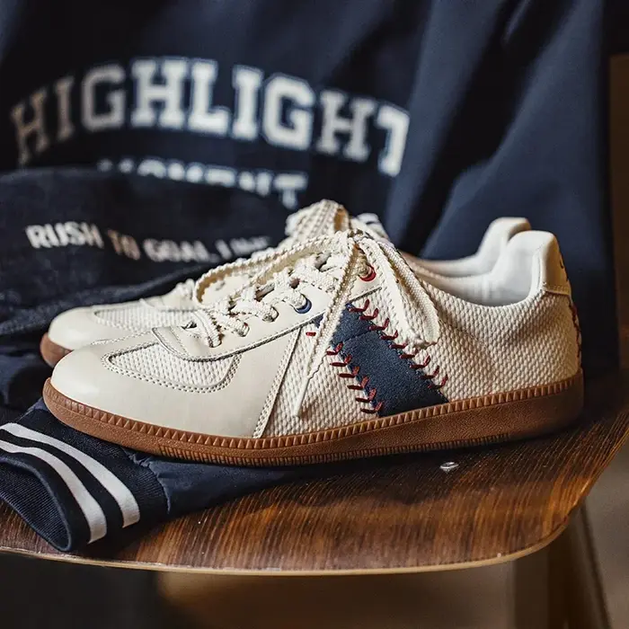 Maden Vintage allemand formation chaussures de Baseball pour hommes été blanc décontracté course