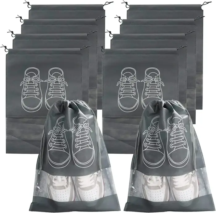 Sacs de rangement de chaussures, 10 pièces, sacs de rangement Non tissés, sac de placard Portable de