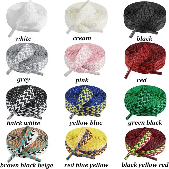 Encounaker-Lacets Lumineux Plats et Ondulés pour Chaussures de dehors