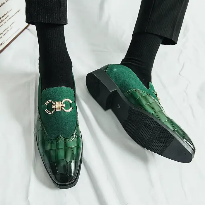Chaussures habillées Brock pour hommes, en cuir, colorées, pour affaires, fêtes et mariages, Tailles