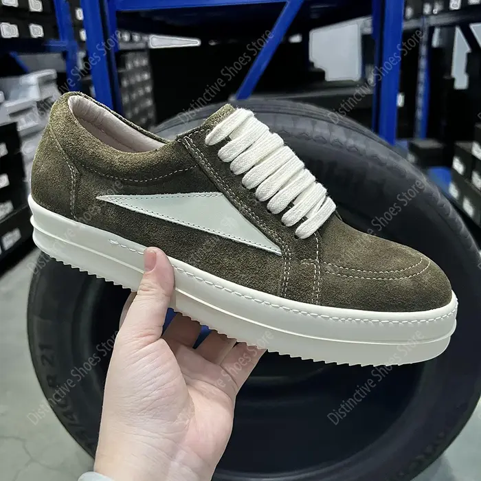 Marque décontracté bas marron daim hommes chaussures concepteur qualité classique RO chaussures mode