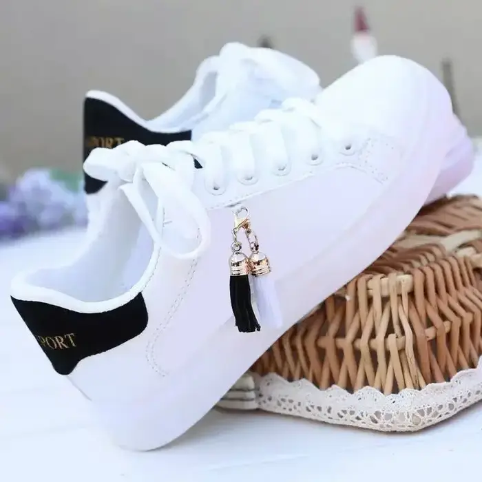 Baskets légères en cuir PU pour femmes