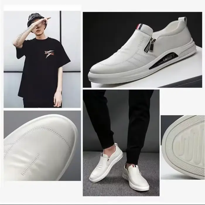 Chaussures décontractées en cuir PU pour hommes