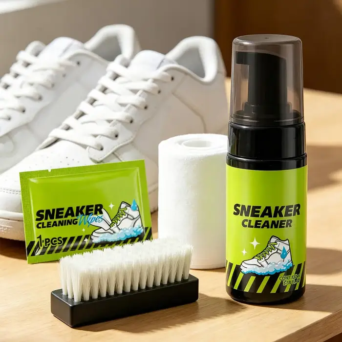 Nettoyant pour baskets 4 pièces 100ml Mousse sans rinçage Soin et dégraissant pour chaussures blanches