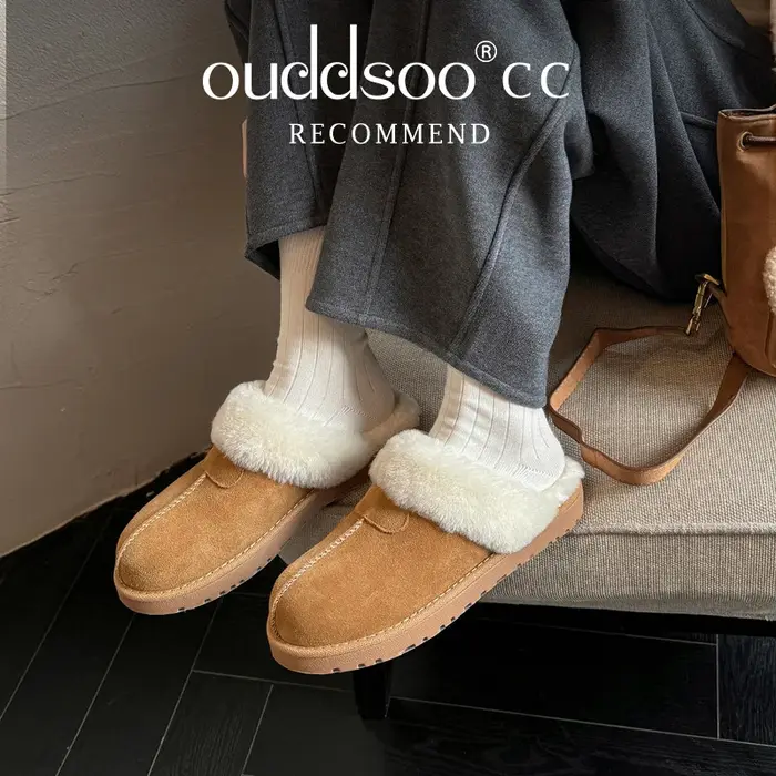 Ods luxe concepteur chaussons pour femmes hiver en peluche chaussures chaudes unisexe intérieur extérieur tongs