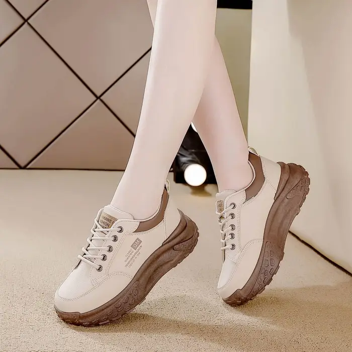 Printemps 2025 femmes papa chaussures polyvalent Absorption des chocs sport décontracté fond épais a