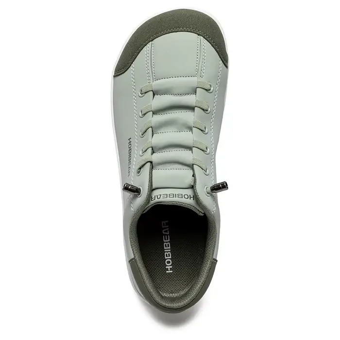 HOBIBEAR chaussures pieds nus unisexe bout large baskets en cuir artificiel zéro goutte sans lacet e