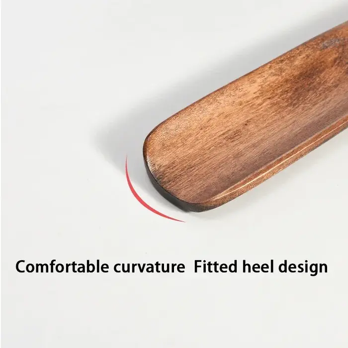 Chausse-pied en bois massif 15-31cm, manche court, spatule à chaussures facile à utiliser pour femmes enceintes, personnes âgées, maison, hôtel, prise confortable