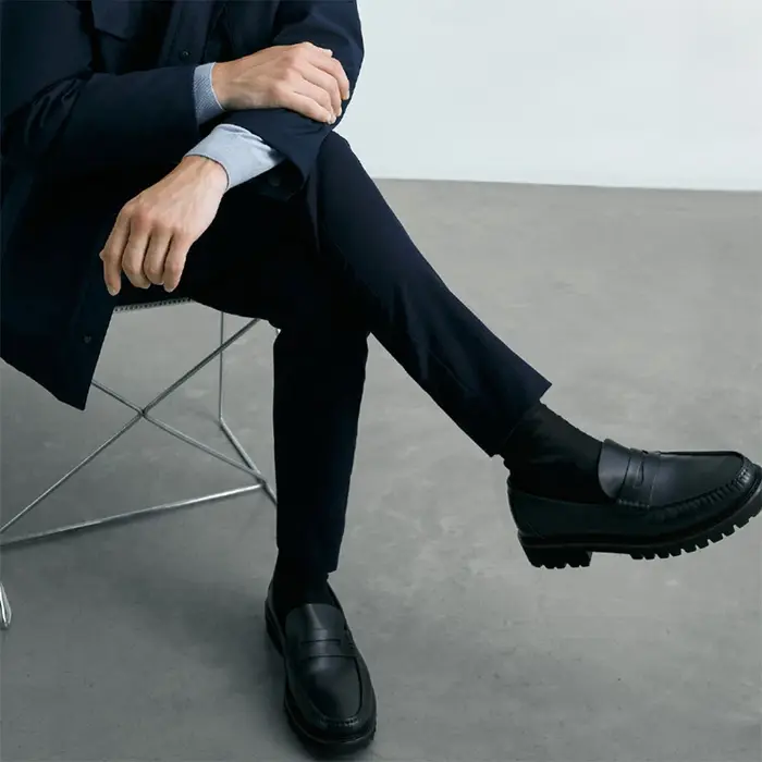 Mocassins en cuir pleine fleur pour hommes