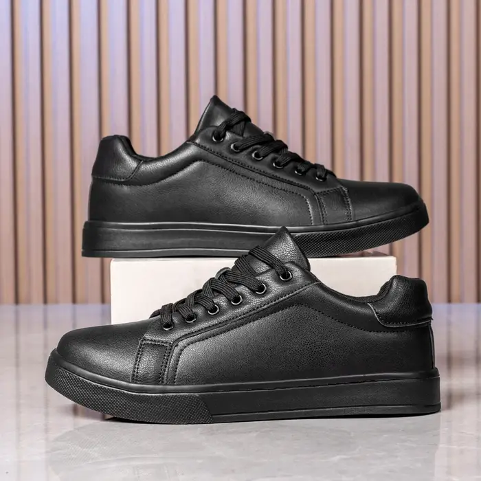 Cuir hommes chaussures baskets tendance