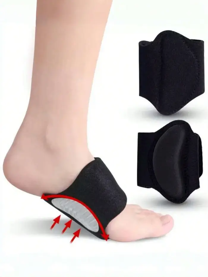 1 paire de semelles intérieures de sport de soutien de la voûte plantaire pour hommes et femmes pour pieds plats pour soutenir la balle du pied et soulager la pression.