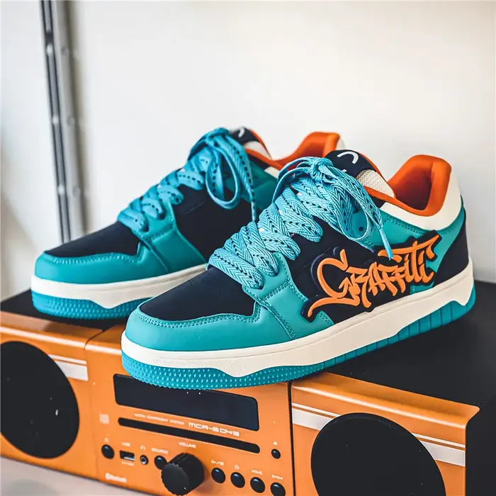 Mode bleu Designer Skateboard chaussures hommes Streetwear Hip hop baskets