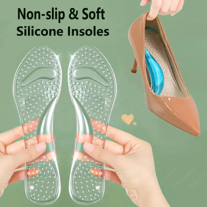 Semelles en silicone pour femmes Chaussures Pieds plats Soutien de la voûte plantaire Semelles ortho