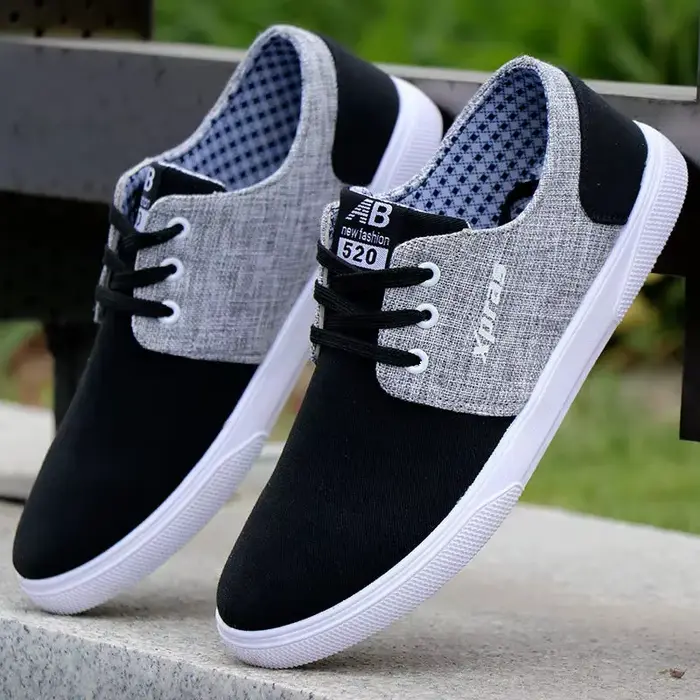 Espadrilles en toile pour hommes, chaussures de base pour hommes, appartements confortables, mocassi
