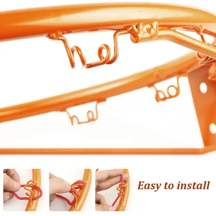 Ensemble de cerceaux de basket-ball pour enfants de 32CM, cadre de jante solide monté sur porte murale avec 1 filet et 4 vis d'expansion, cerceau de basket-ball suspendu