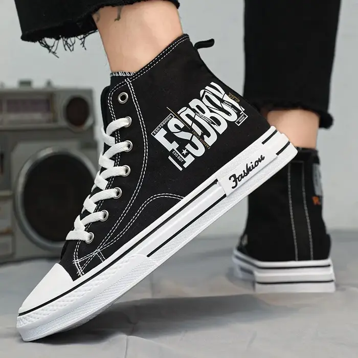 Chaussures de sport montantes pour homme en toile vulcanisée