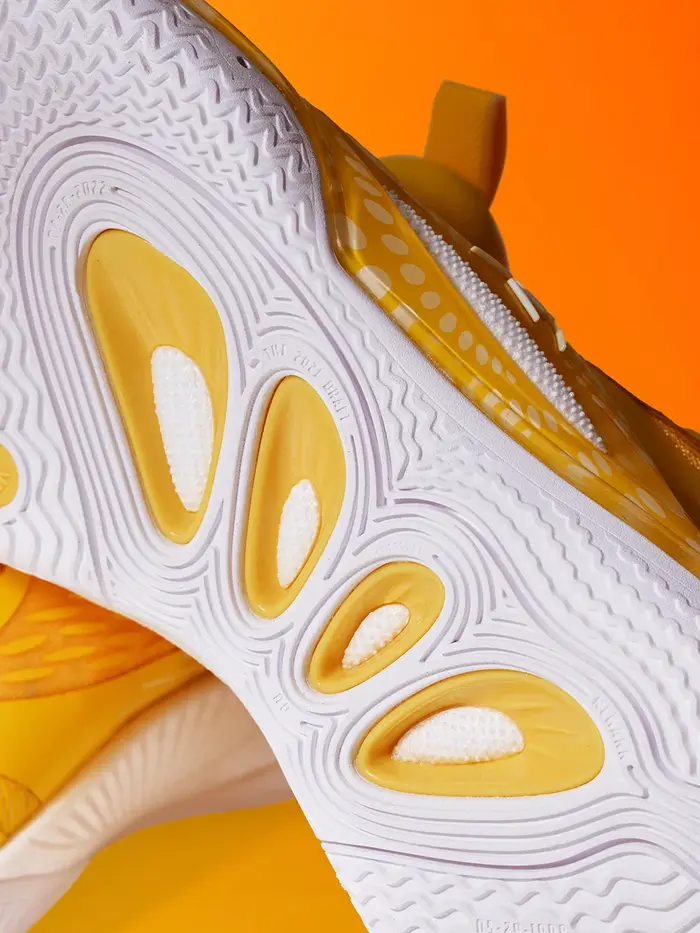RIGORER AR2 'Sunrise' Austin Reaves Chaussures de basketball professionnelles pour hommes - Mousse Showtime sur toute la paume, dégradé Sunrise, anti-roulis