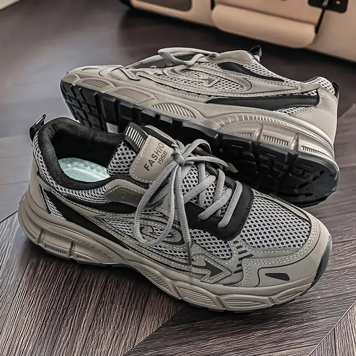 Chaussures décontractées rétro pour hommes, style « Dad Shoes », été 2026, semelle épaisse, respirantes, antidérapantes, pour la randonnée et le streetwear