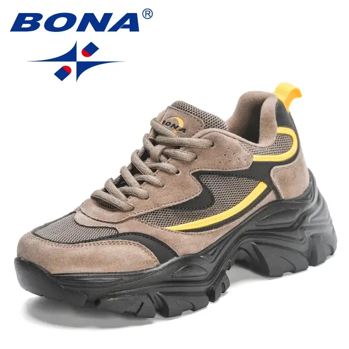BONA-Baskets d'extérieur légères et respirantes pour femme, chaussures de marche à plateforme, nouve