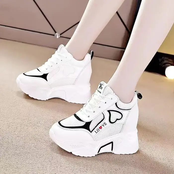 Haute qualité femmes plate-forme baskets grosse femme décontracté papa chaussures panier femme mode 