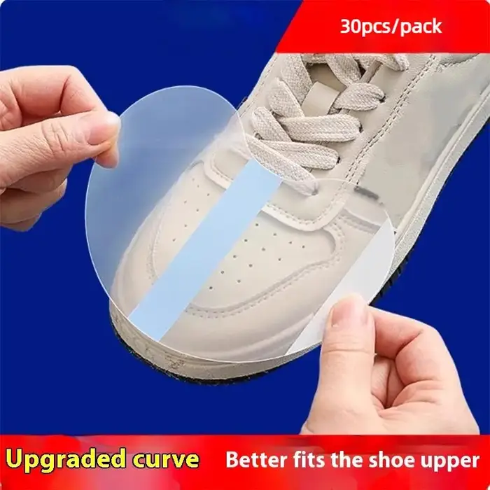 30/90 pièces chaussures orteil pluie autocollants Films clairs tête de chaussure élimination des taches résistant à