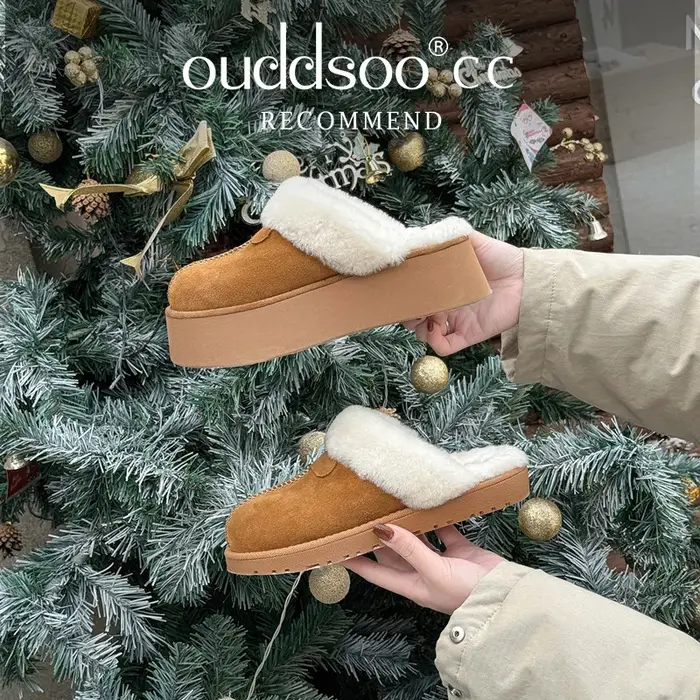 Ods luxe concepteur chaussons pour femmes hiver en peluche chaussures chaudes unisexe intérieur extérieur tongs