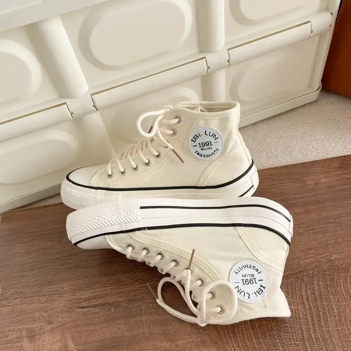 Nouvelles Chaussures Décontractées Polyvalentes en Toile pour Femme